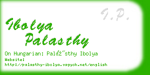 ibolya palasthy business card